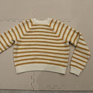 Marine Layer Textured Monocito Striped Crewneck Sweater - Pastel Boho - XS